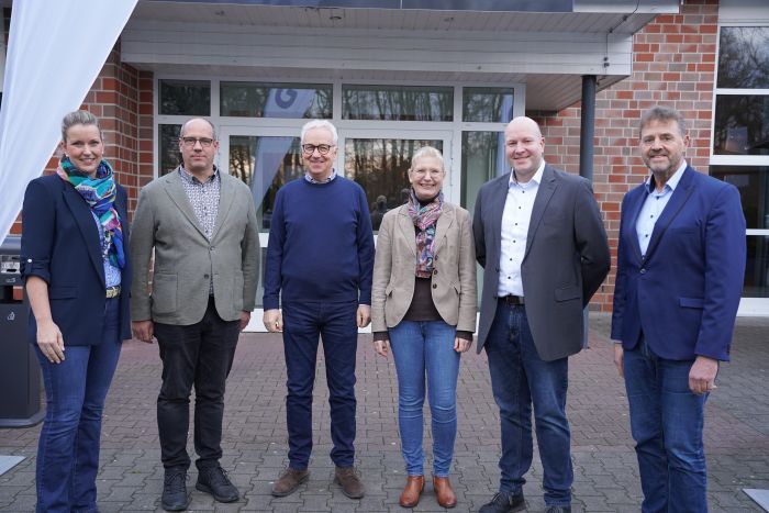 Die Referenten der Vortragstagung in Saerbeck; (v.l.): Dr. Sandra Löbert, Daniel Hunkemöller,  Eckart Schlamann, Dr. Meike Friedrichs, Stefan Sagkob, Dr. Albert Hortmann-Scholten